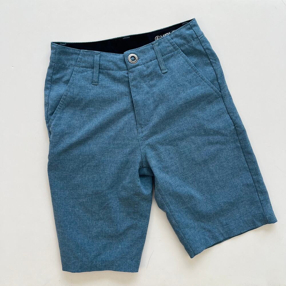 Volcom Boys Size 10Y (23) Surf & Turf Shorts Blue 4-Way Stretch